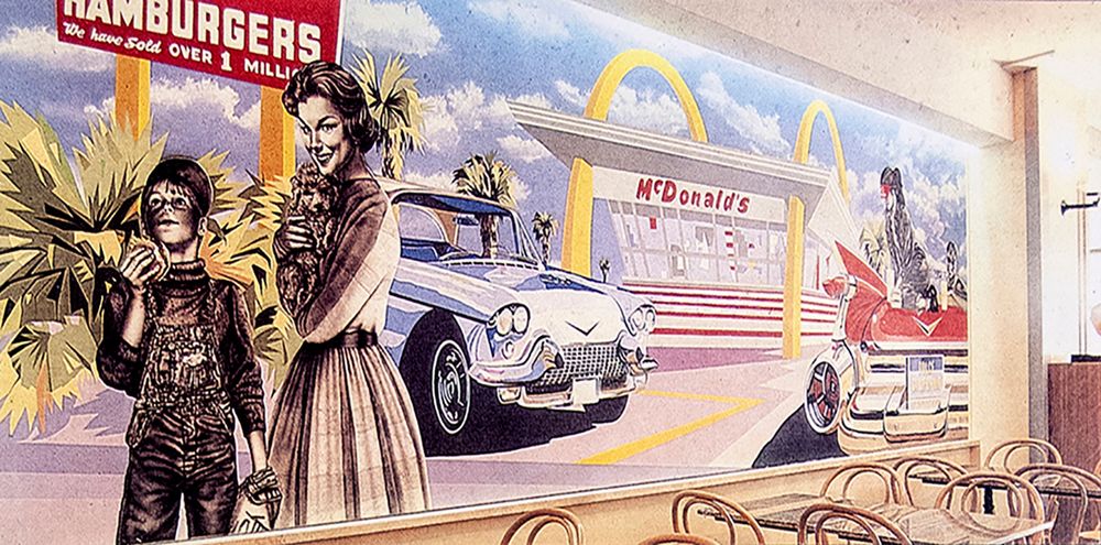 Mural realizado para un McDonalds de Roma en Italia.